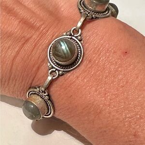 Sterling labradorite bracelet
